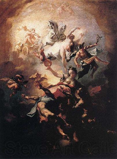 Franz Anton Maulbertsch Allegory of the Alba Spain oil painting art